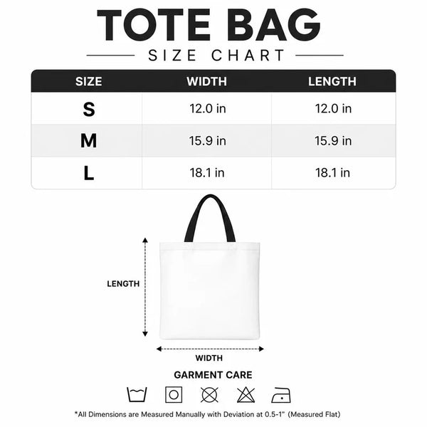 Boston College Undead Mascot Tote Bag - Size Chart